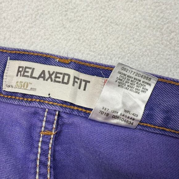 Vintage Levis Jeans Men's 30x32 Fits 30x30 Purple 550 Relaxed Loose Baggy y2k - Picture 11 of 12